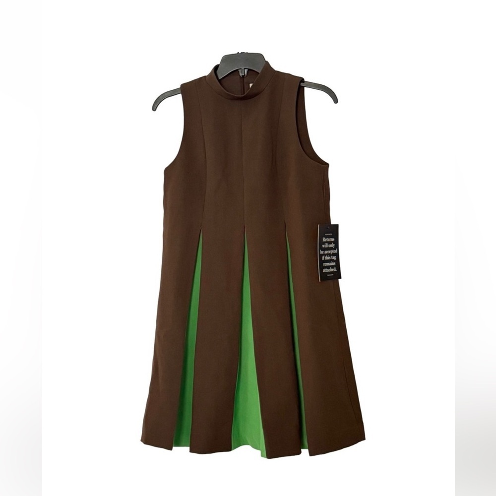Tuckernuck Demitasse Griffiths Dress XXXL Brown Green Mod A-Line NWT - Picture 6 of 10